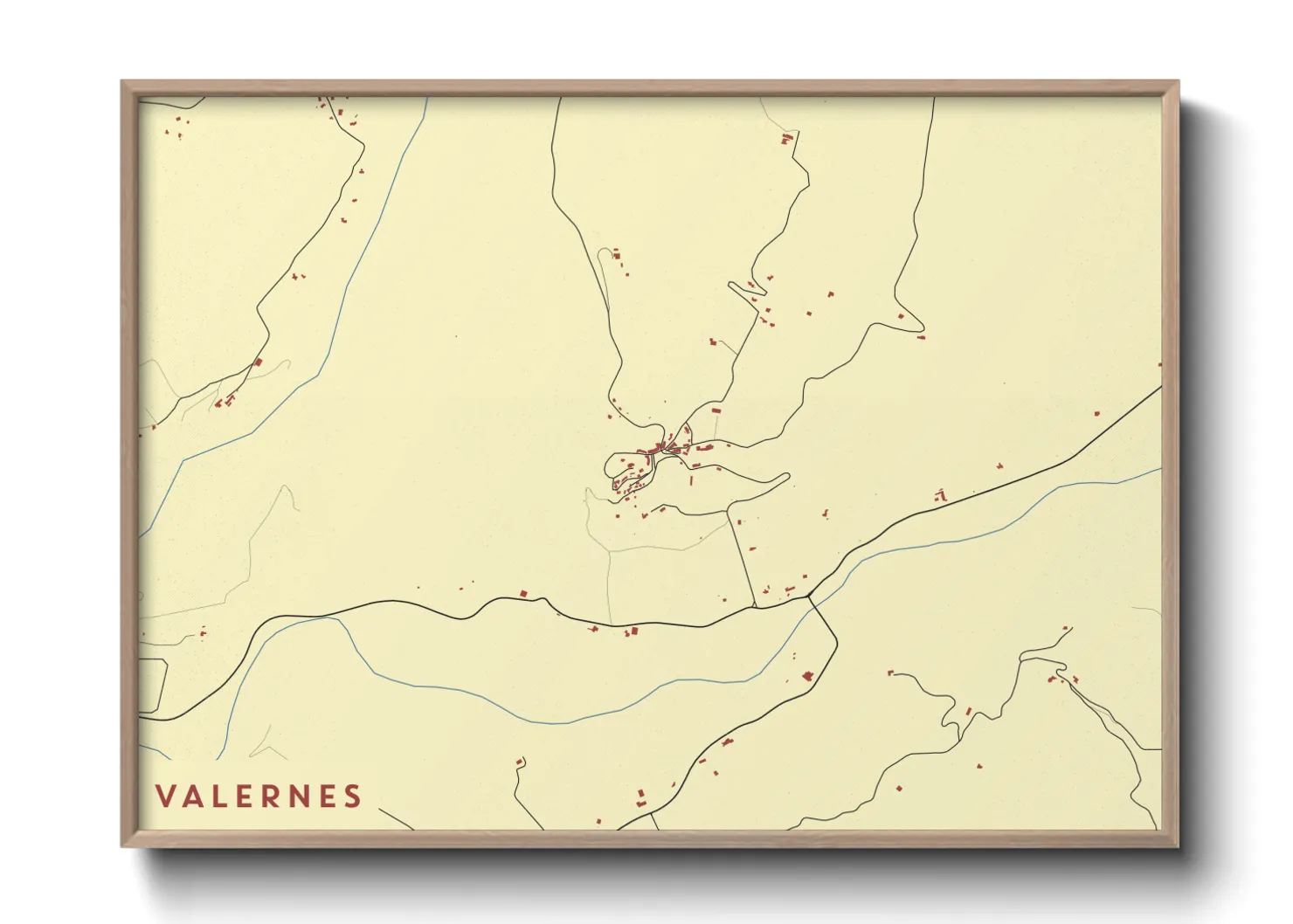 Une affiche de carte sur Valernes