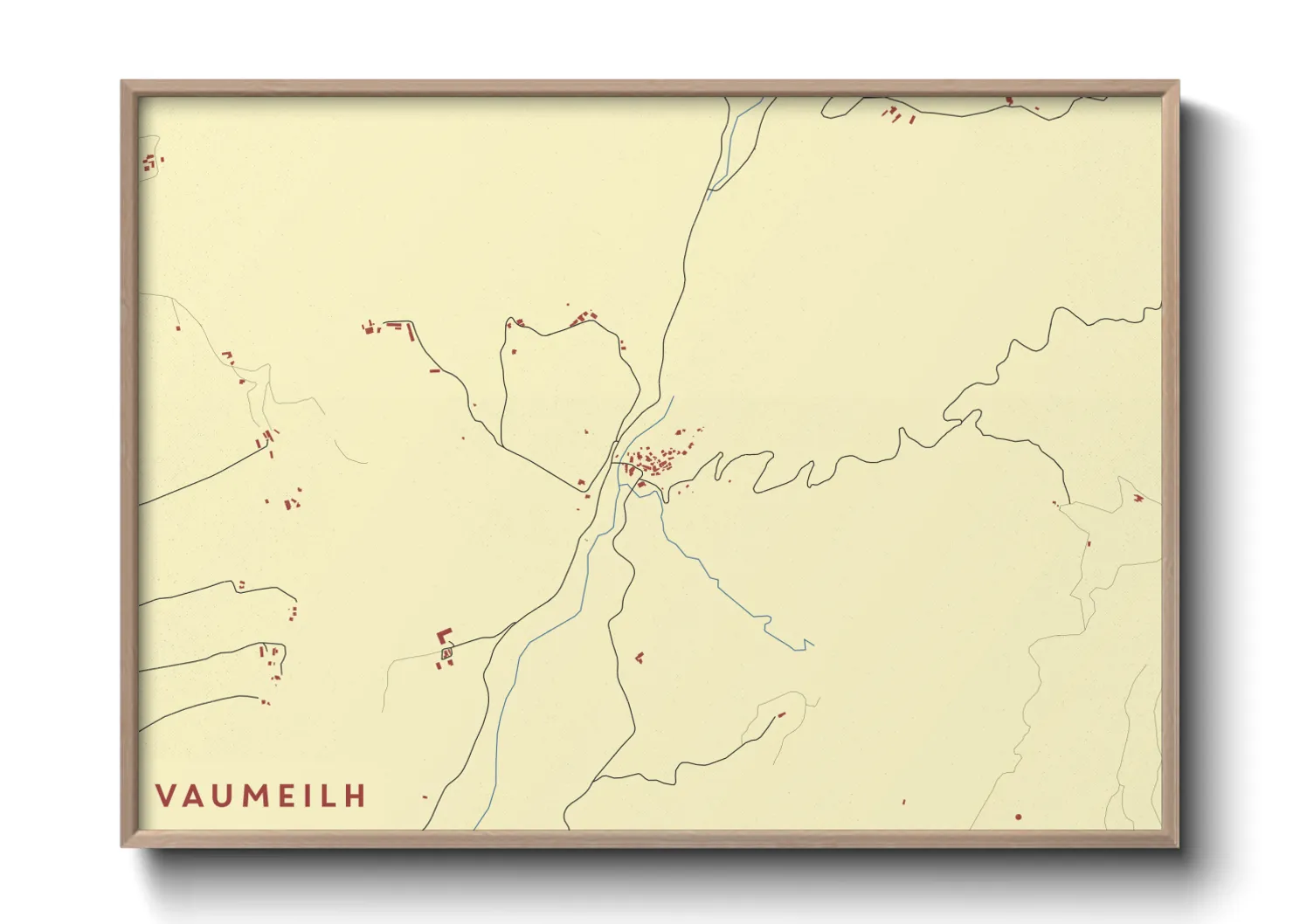 Une affiche de carte sur Vaumeilh