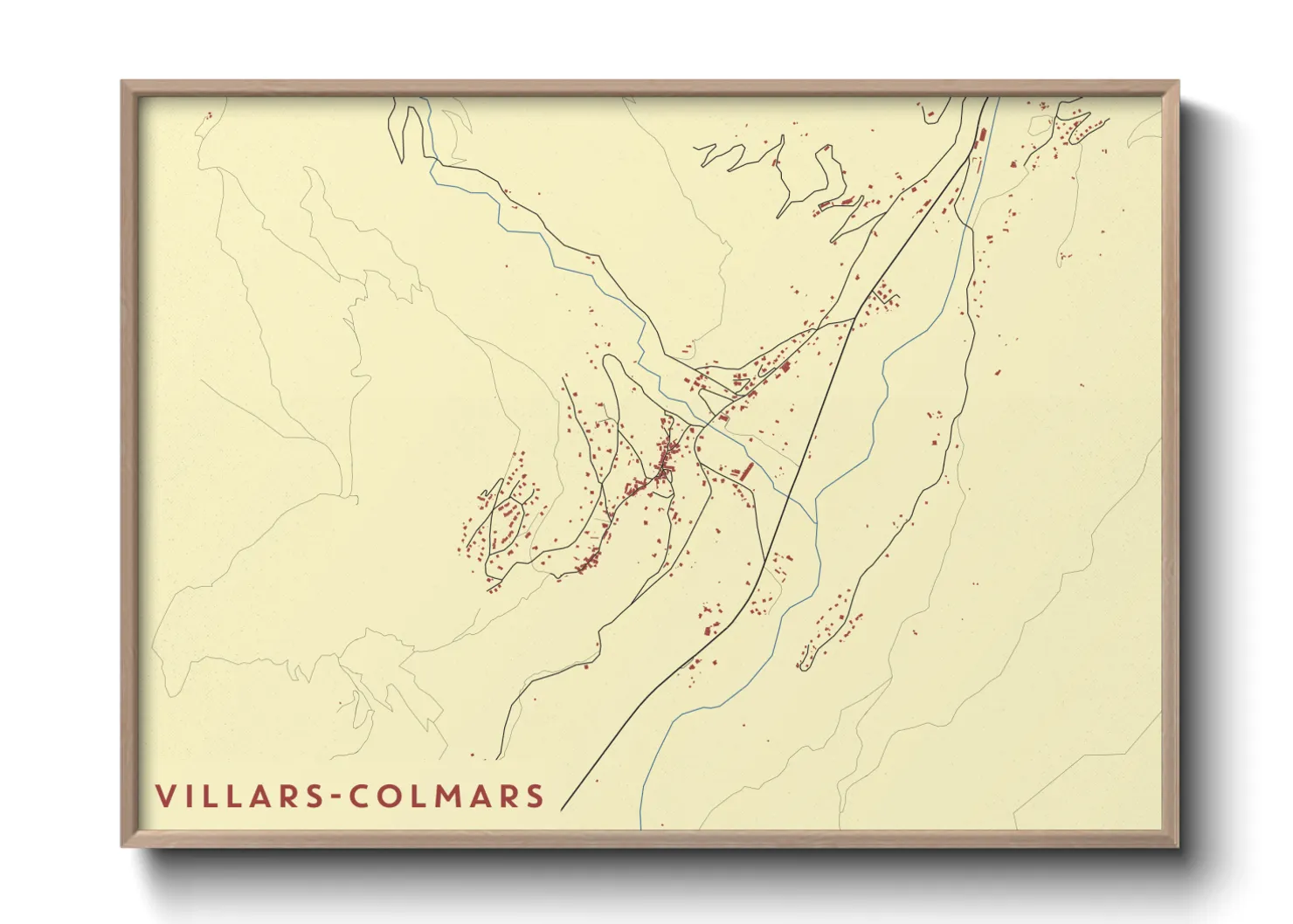 Une affiche de carte sur Villars-Colmars