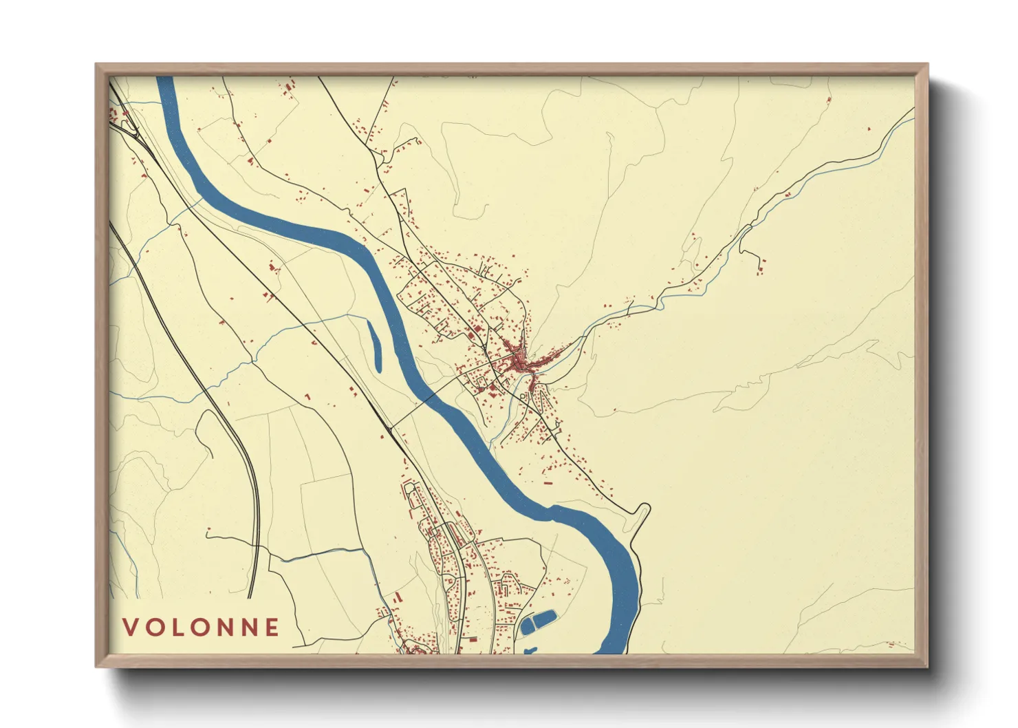 Une affiche de carte sur Volonne