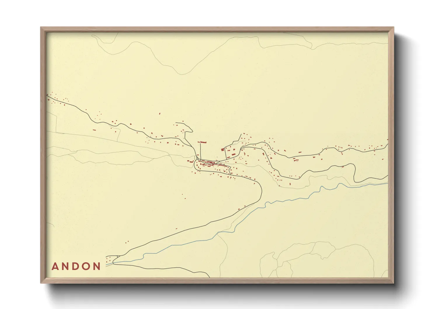 Une affiche de carte sur Andon