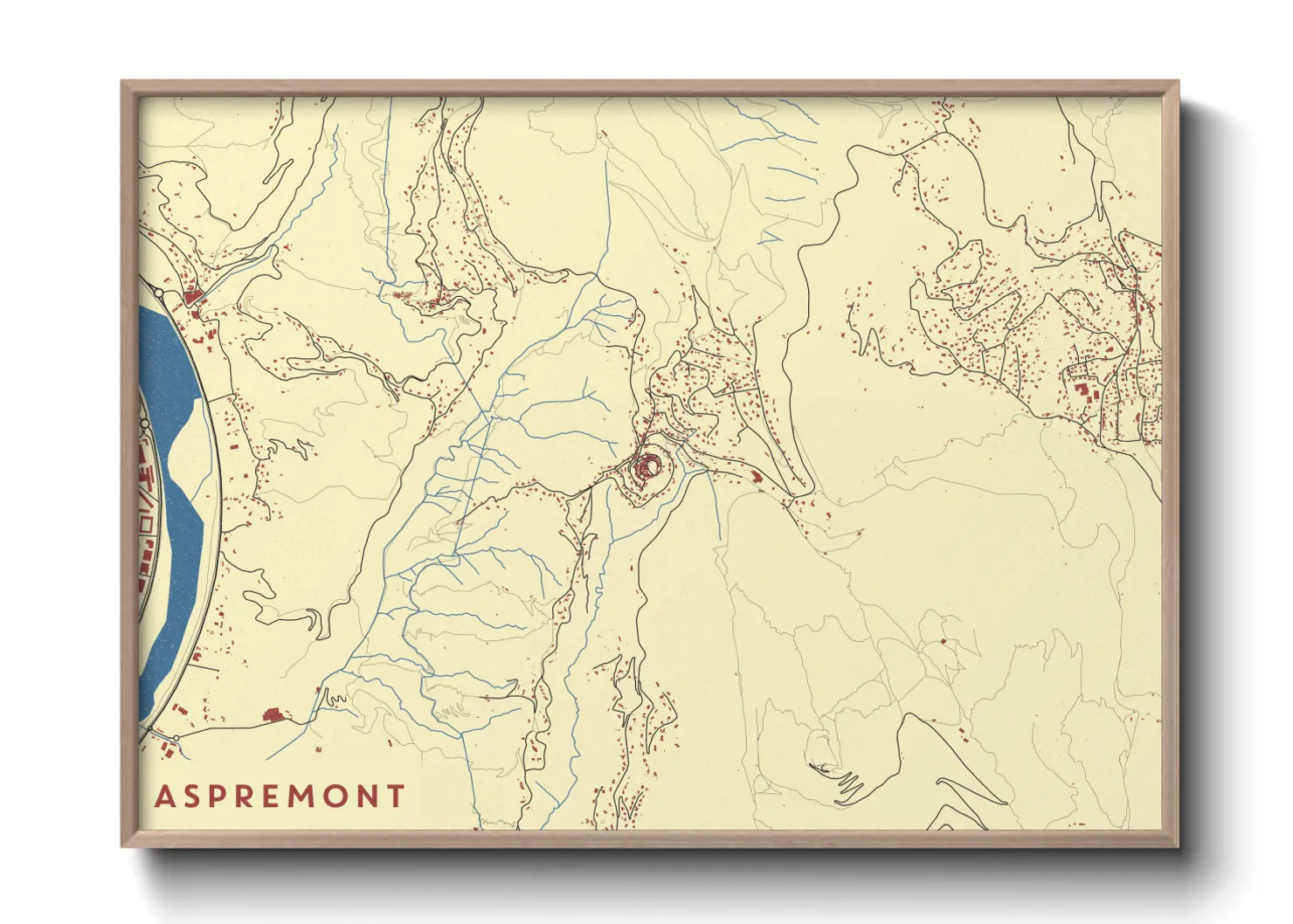 Une affiche de carte sur Aspremont