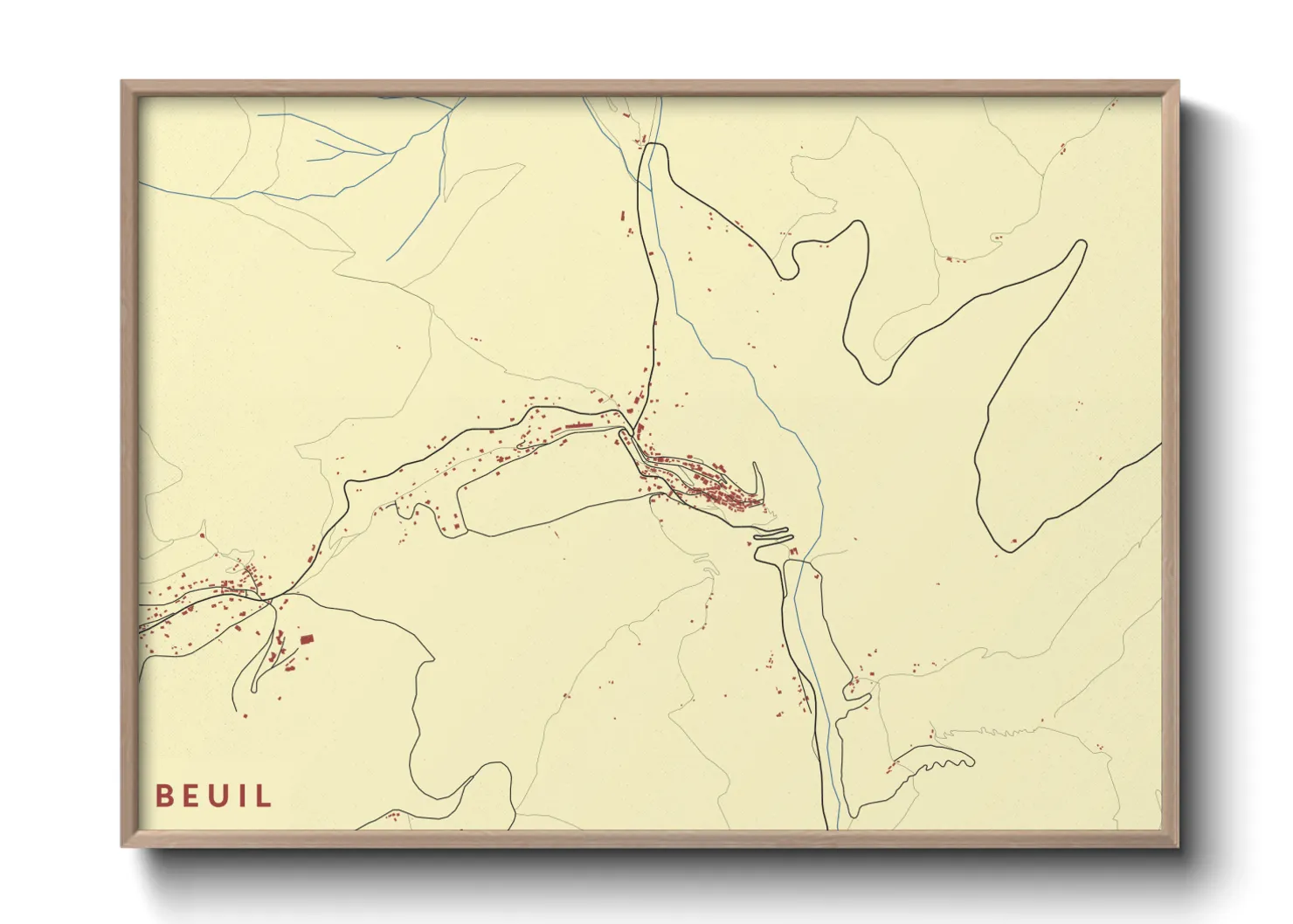 Une affiche de carte sur Beuil