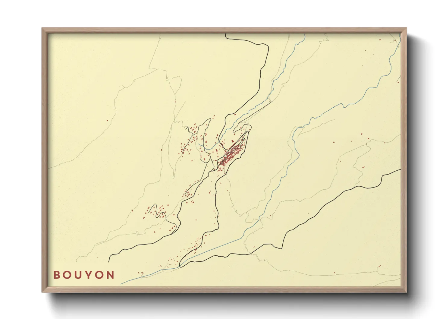 Une affiche de carte sur Bouyon