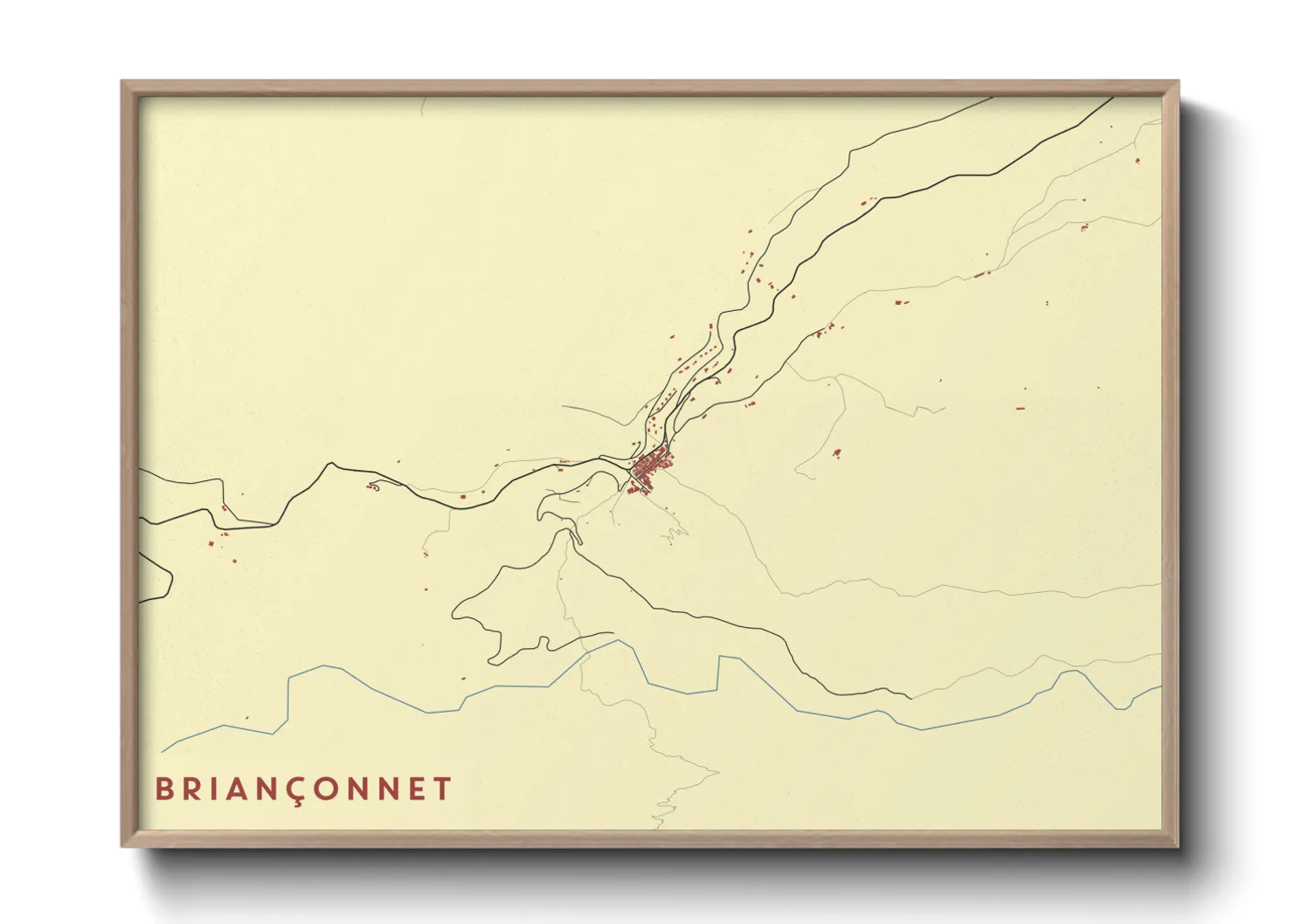 Une affiche de carte sur Briançonnet