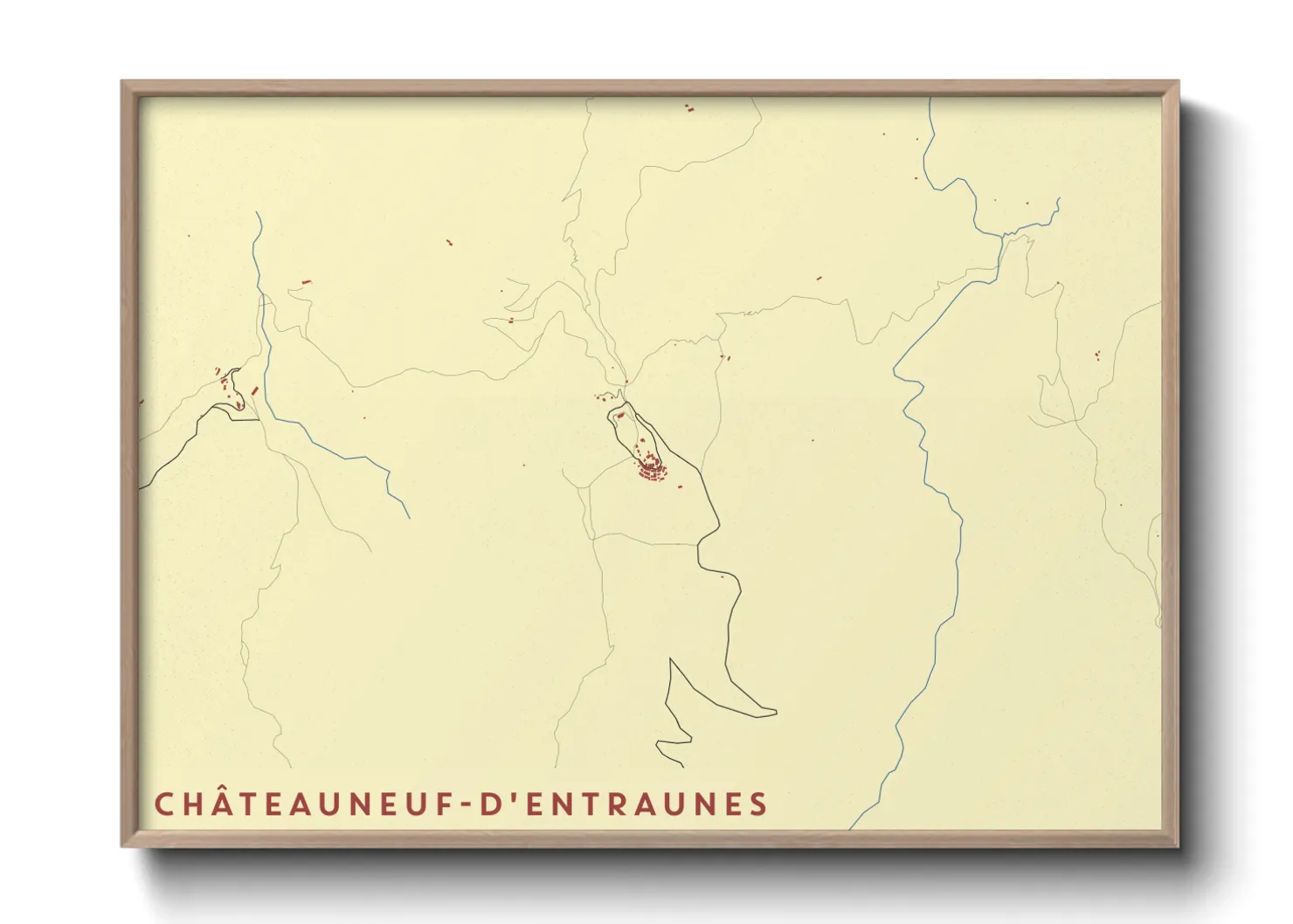 Une affiche de carte sur Châteauneuf-d'Entraunes
