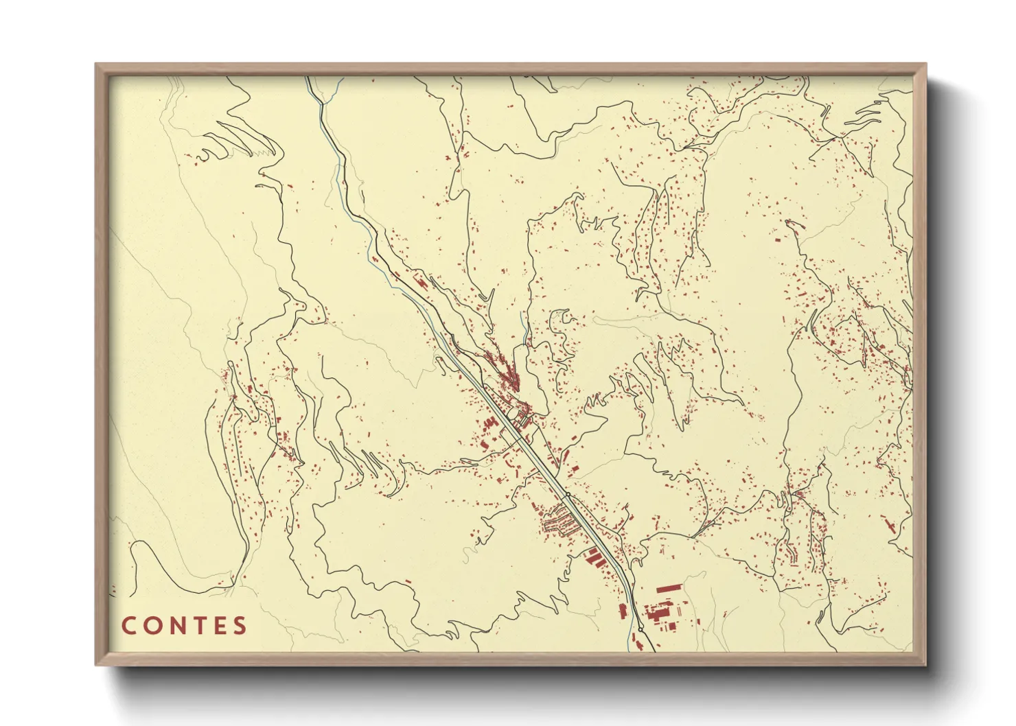 Une affiche de carte sur Contes