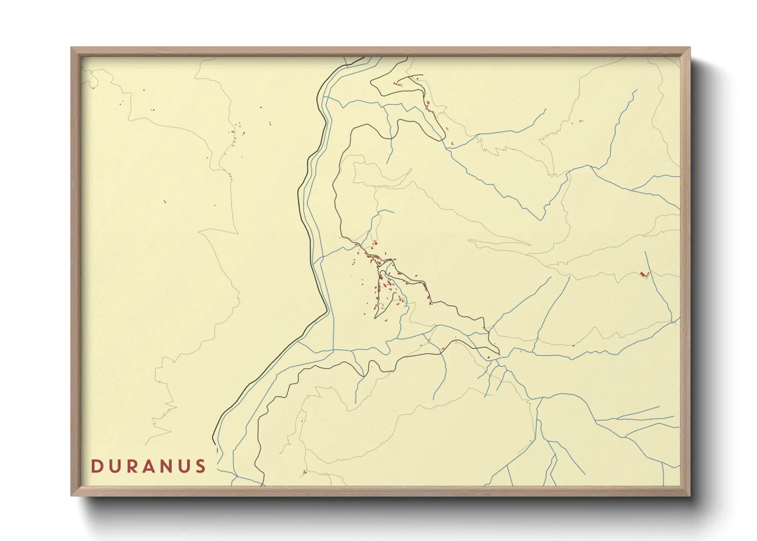 Une affiche de carte sur Duranus