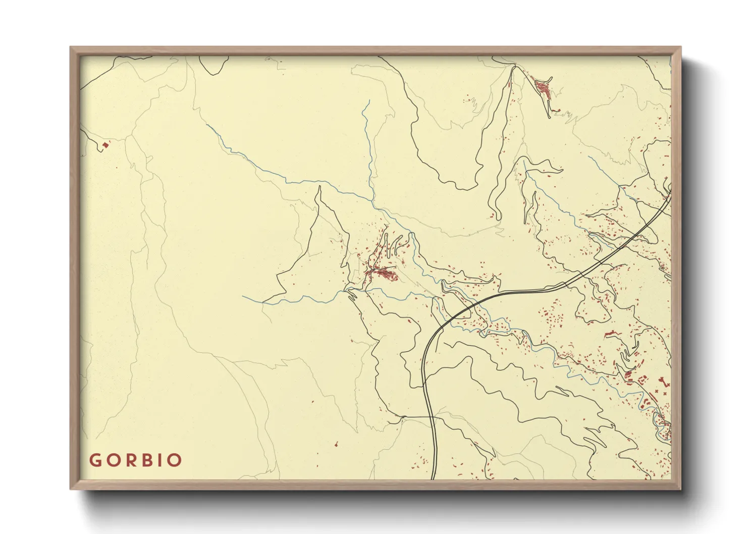 Une affiche de carte sur Gorbio