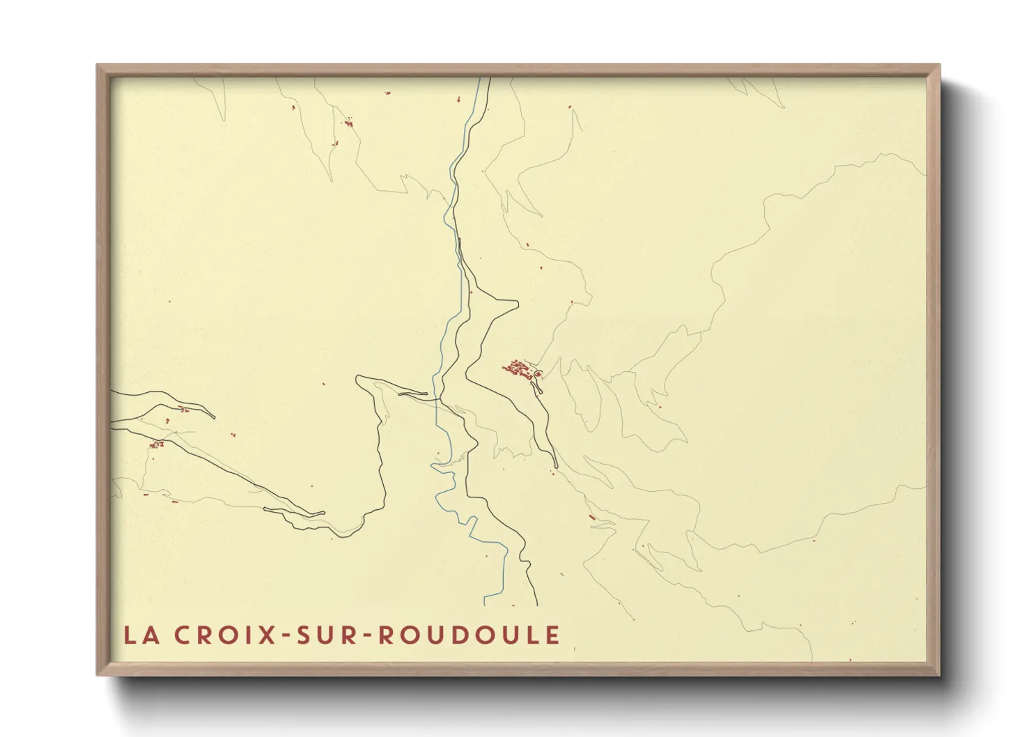 Une affiche de carte sur La Croix-sur-Roudoule