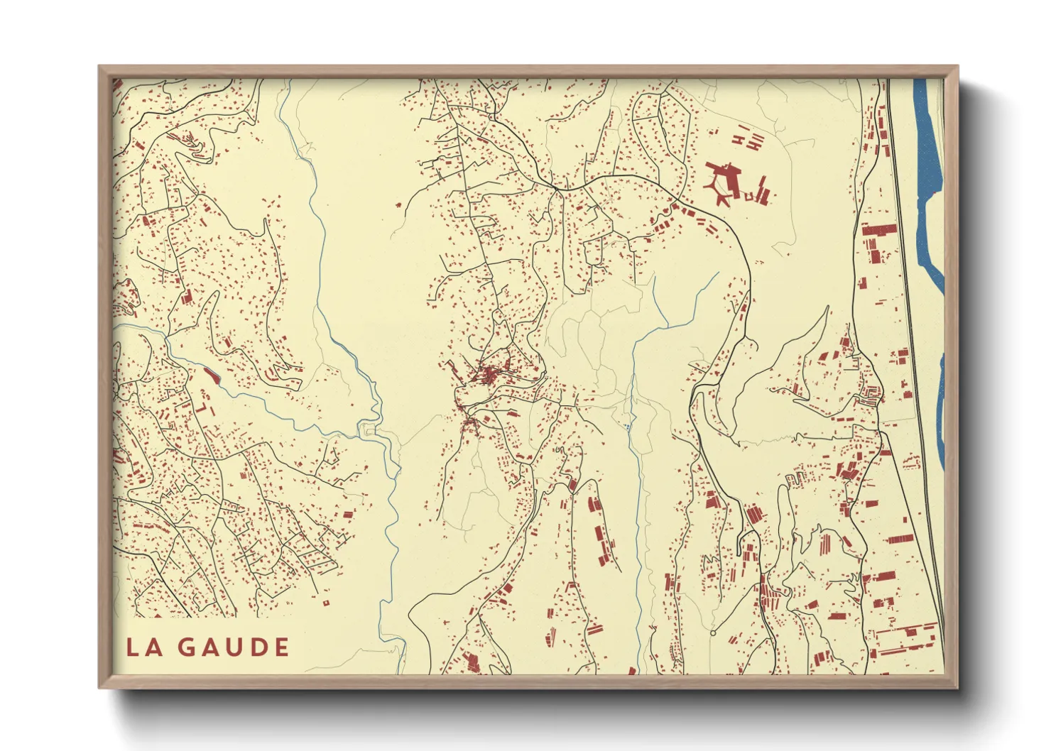 Une affiche de carte sur La Gaude