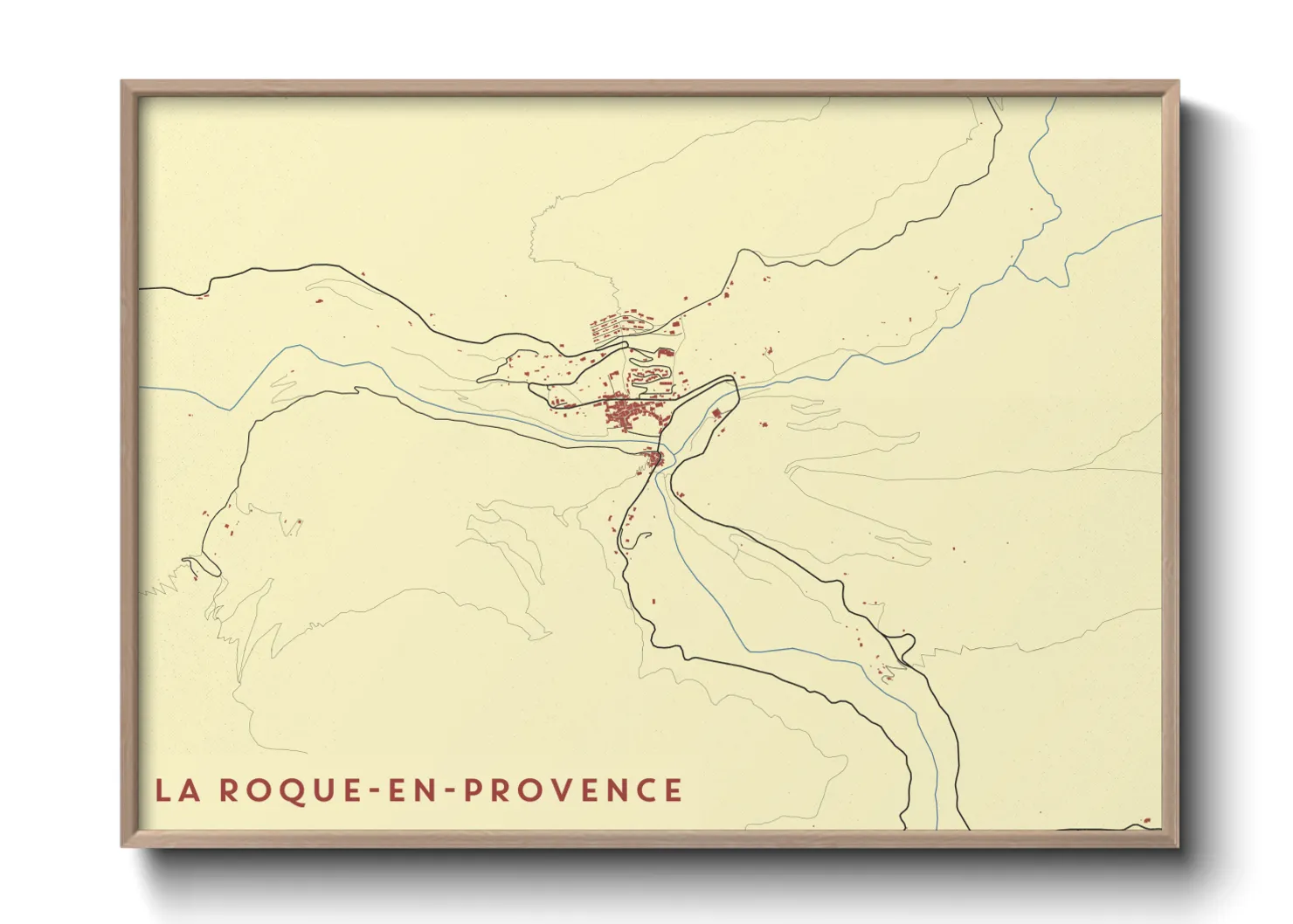 Une affiche de carte sur La Roque-en-Provence