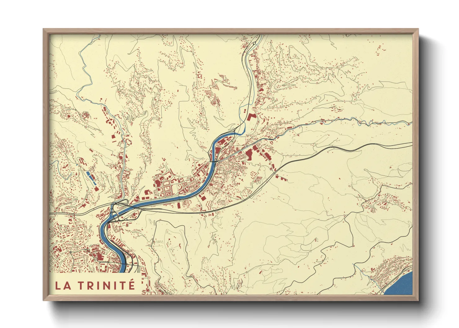 Une affiche de carte sur La Trinité