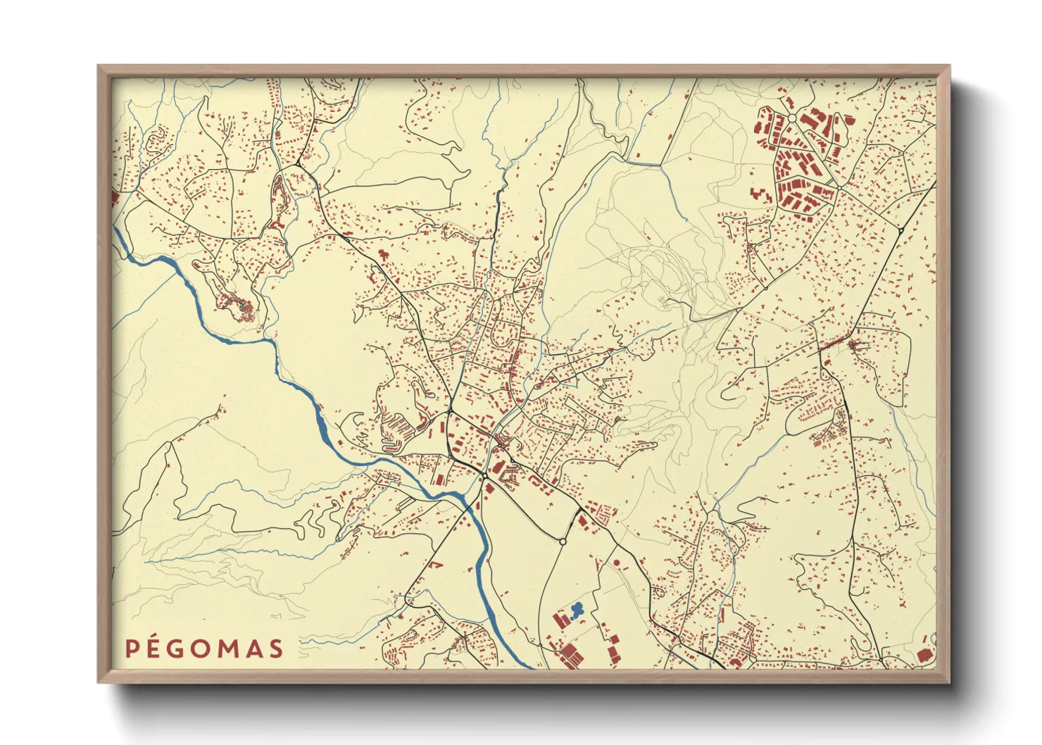 Une affiche de carte sur Pégomas