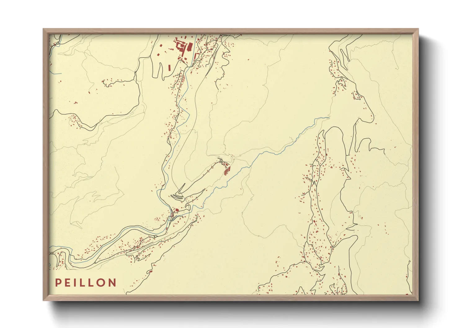 Une affiche de carte sur Peillon