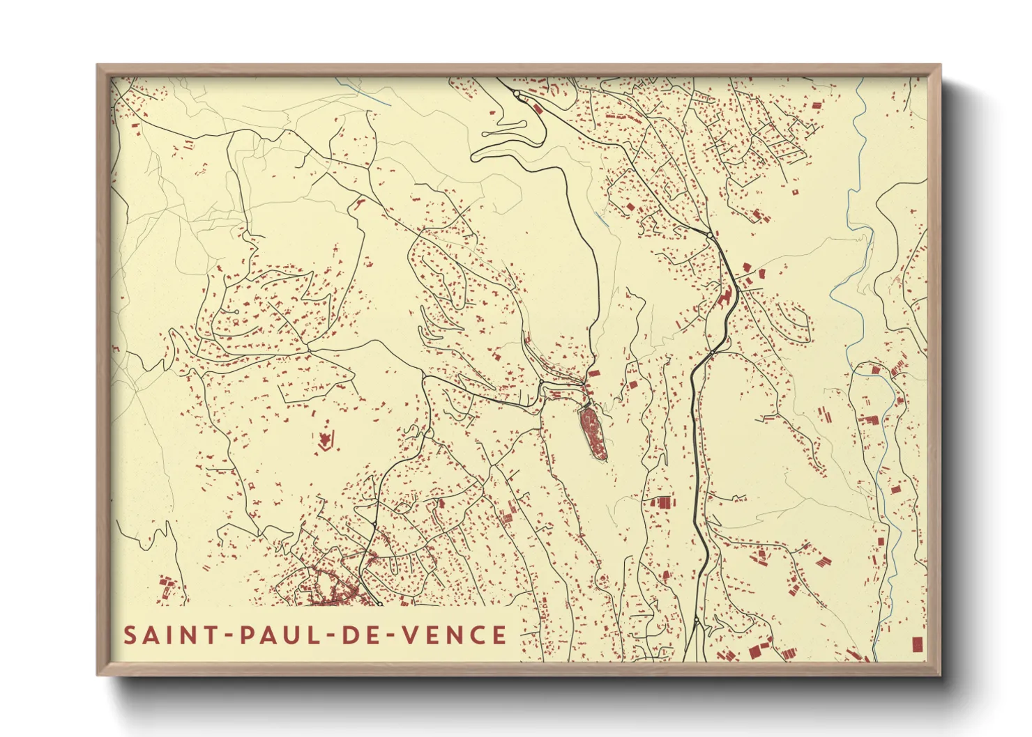 Une affiche de carte sur Saint-Paul-de-Vence