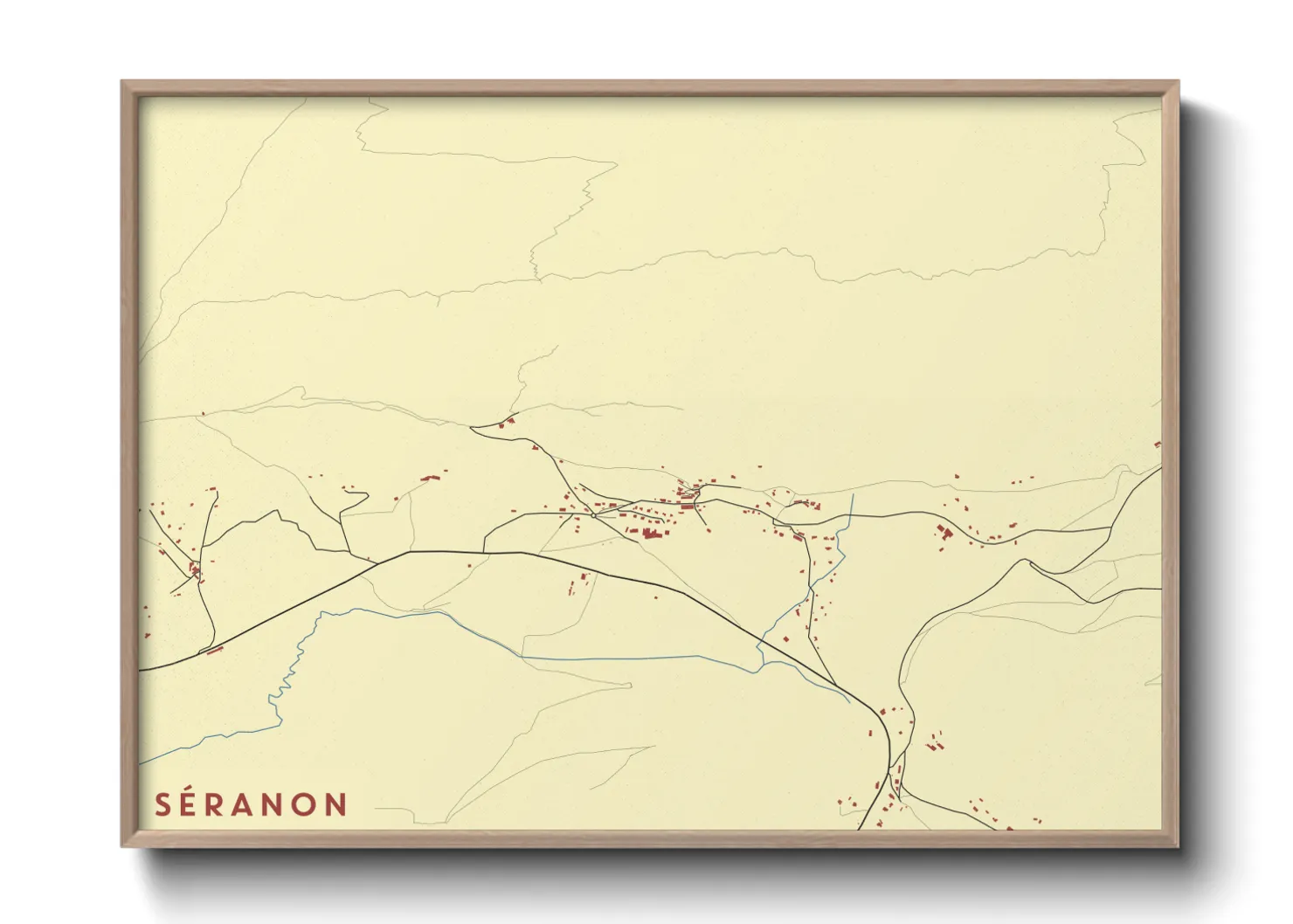 Une affiche de carte sur Séranon