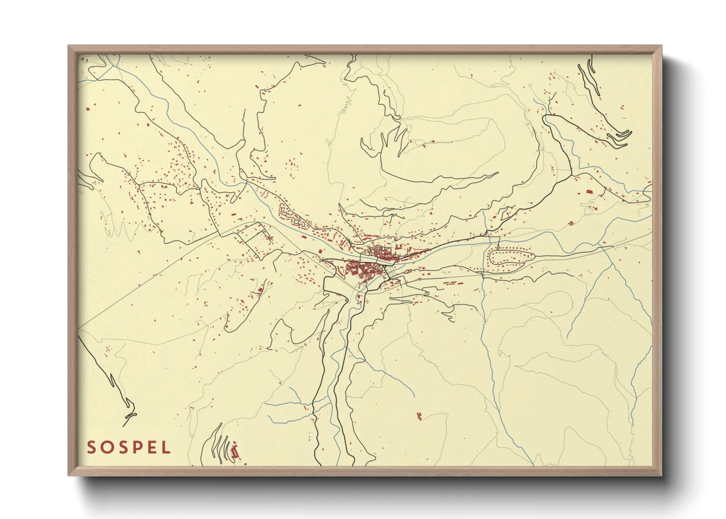 Une affiche de carte sur Sospel