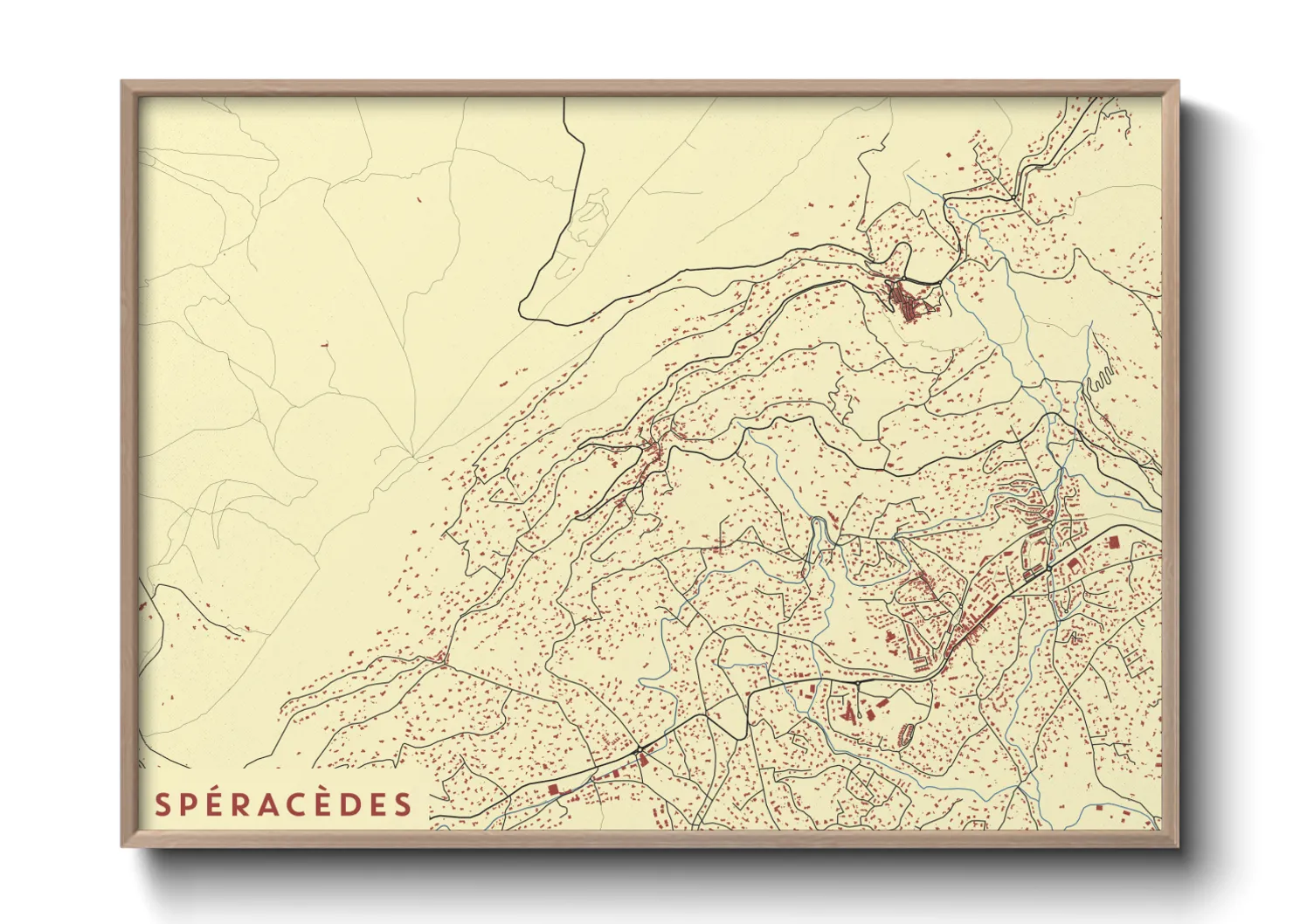 Une affiche de carte sur Spéracèdes