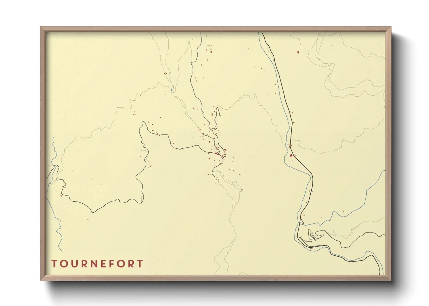 Une affiche de carte sur Tournefort