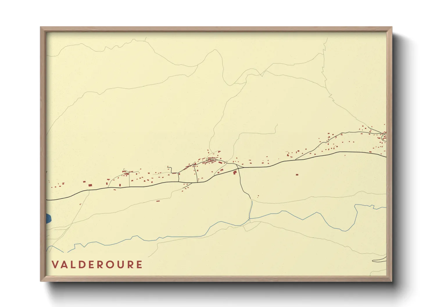 Une affiche de carte sur Valderoure