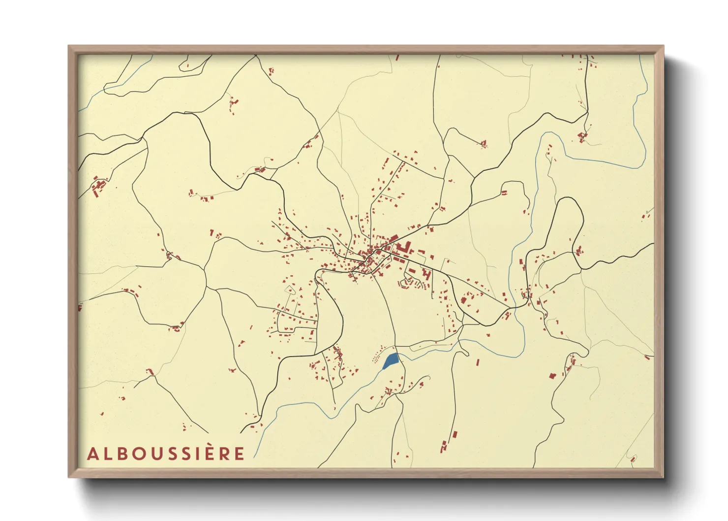 Une affiche de carte sur Alboussière