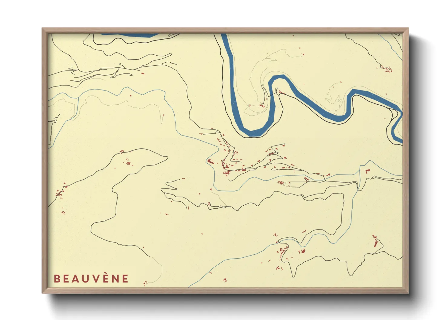 Une affiche de carte sur Beauvène