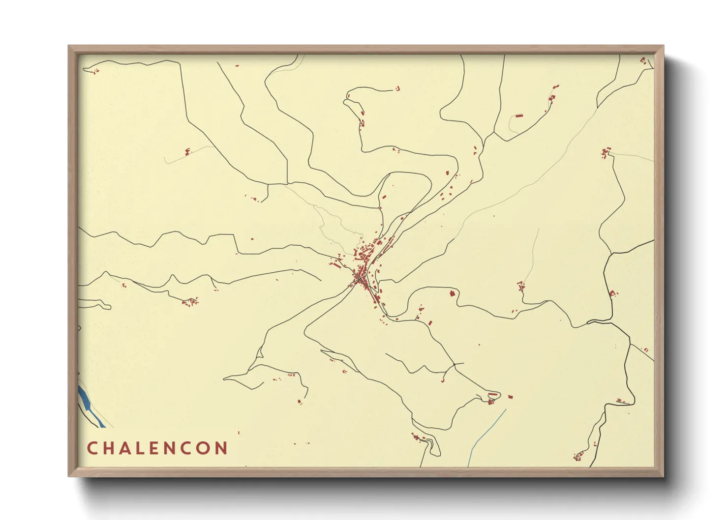 Une affiche de carte sur Chalencon