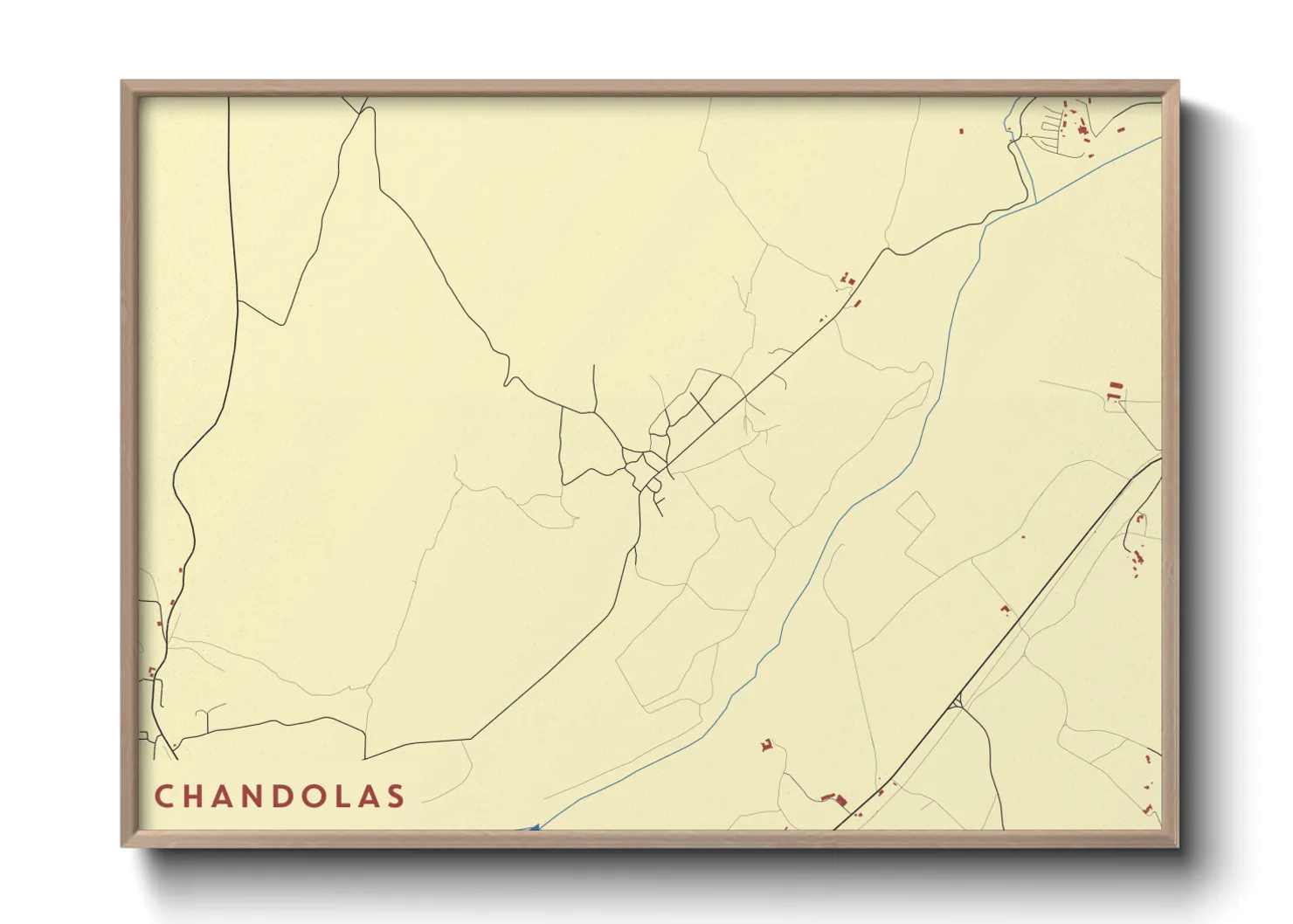 Une affiche de carte sur Chandolas