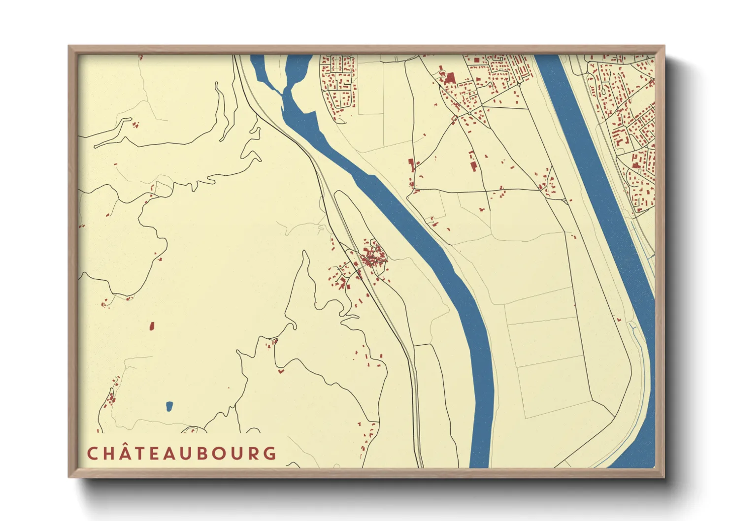 Une affiche de carte sur Châteaubourg