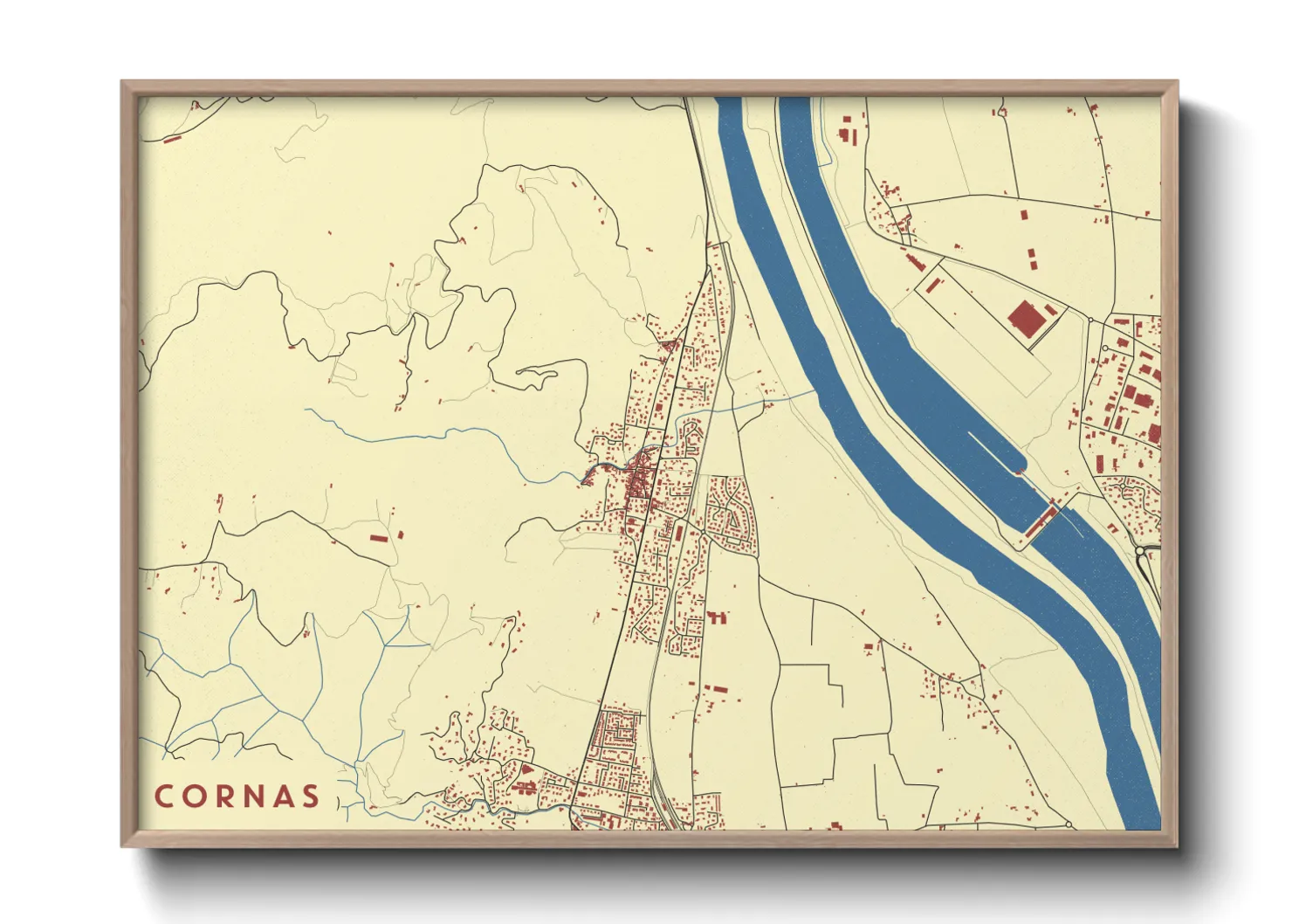 Une affiche de carte sur Cornas