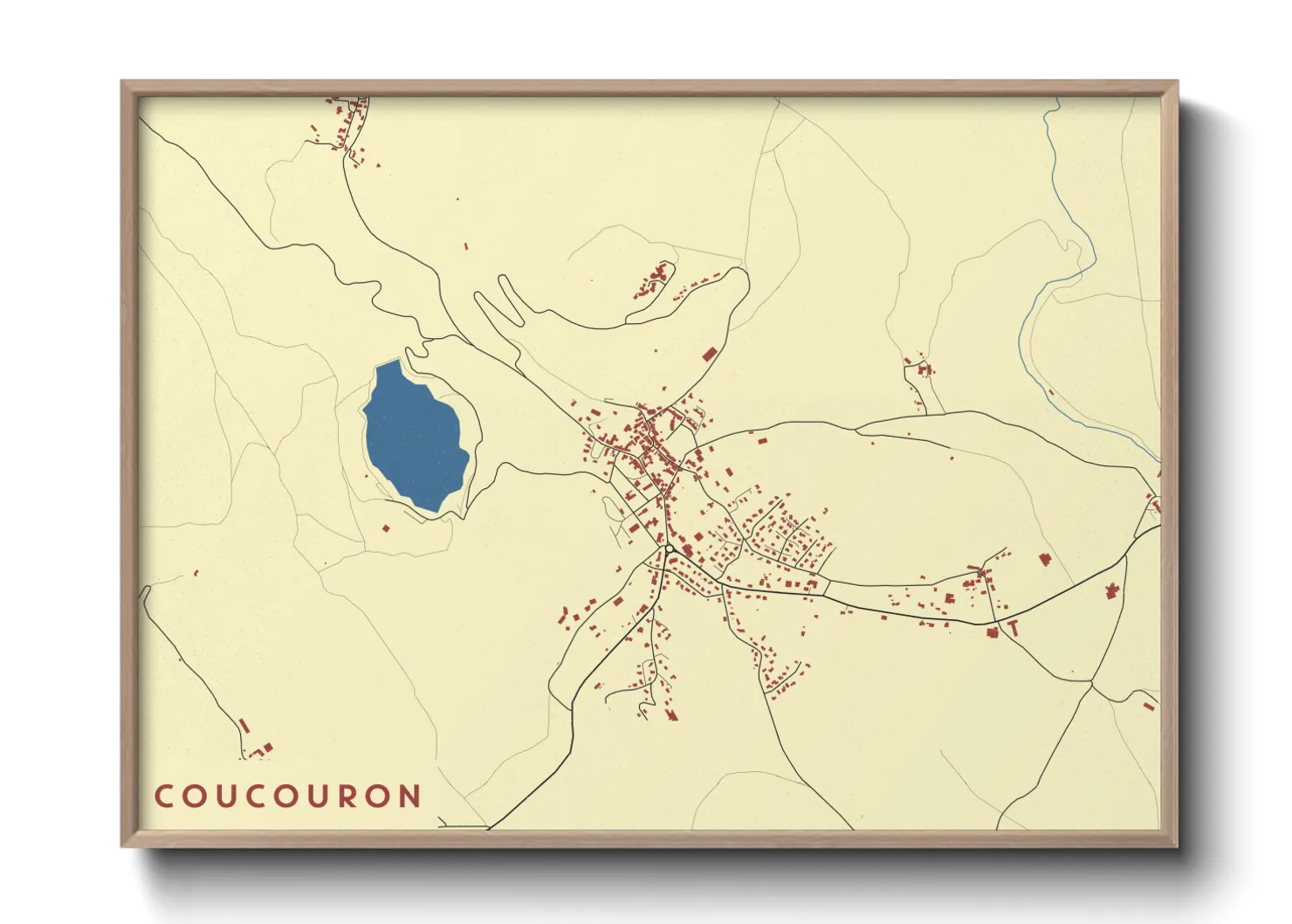Une affiche de carte sur Coucouron