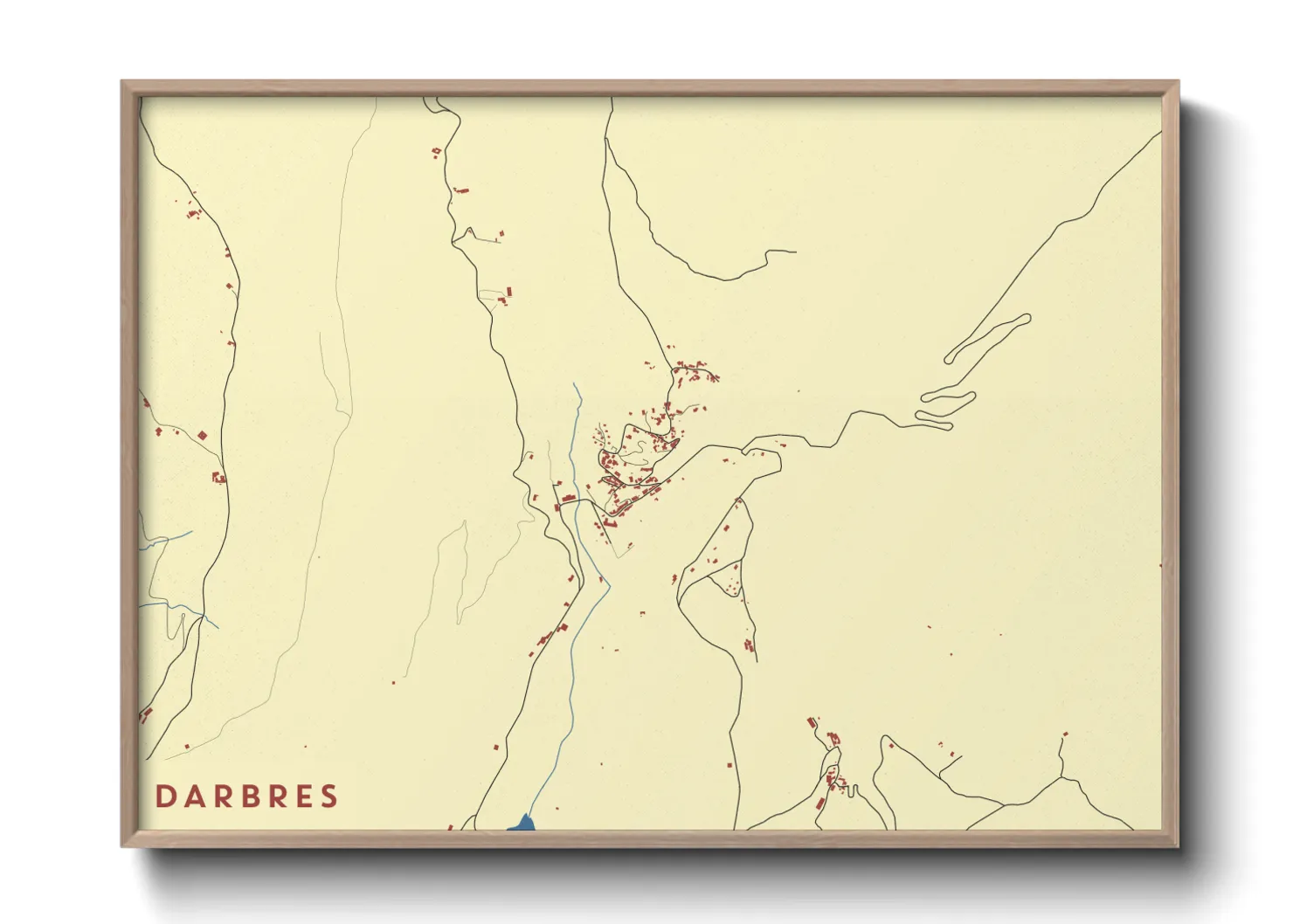 Une affiche de carte sur Darbres