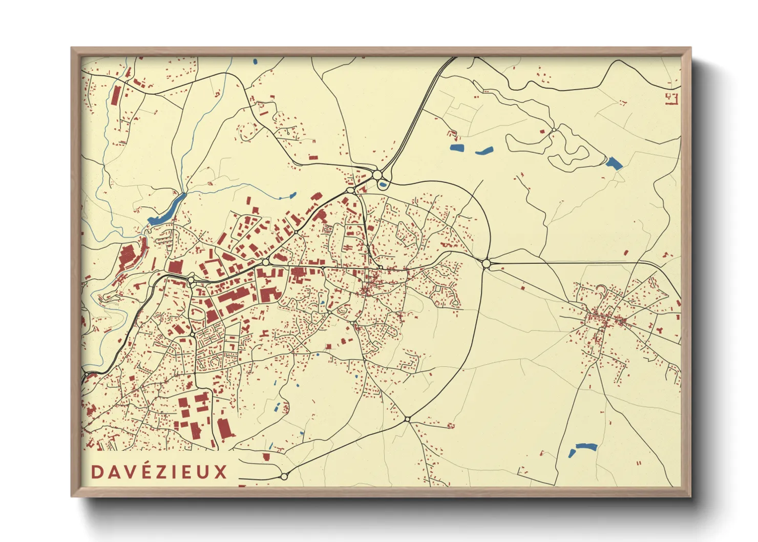 Une affiche de carte sur Davézieux