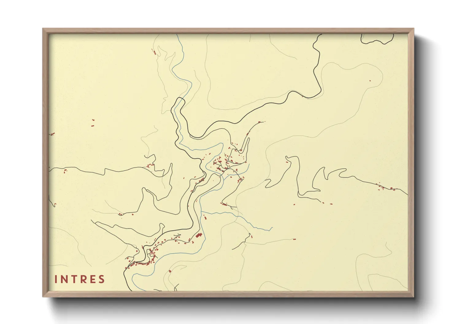 Une affiche de carte sur Intres