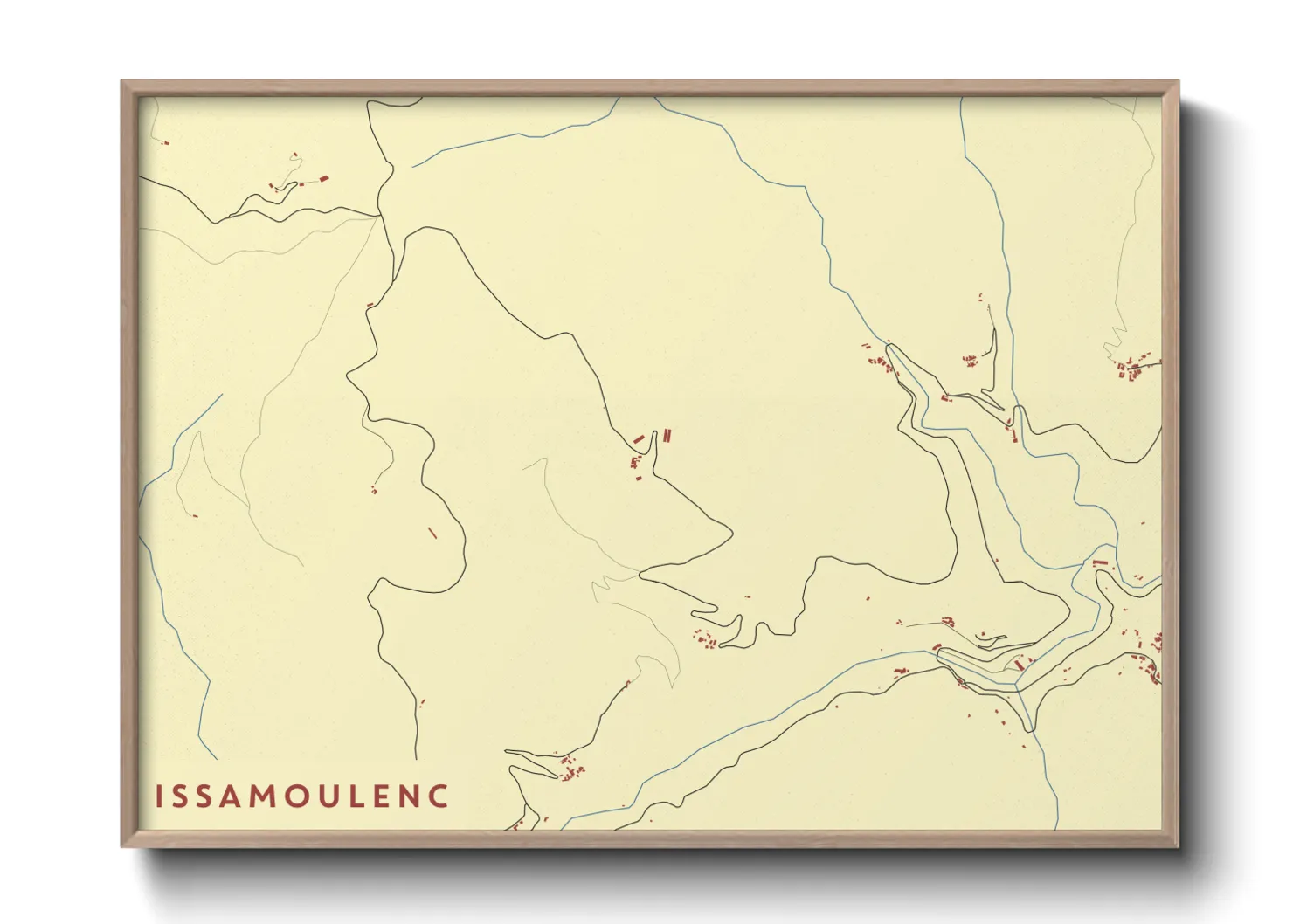 Une affiche de carte sur Issamoulenc