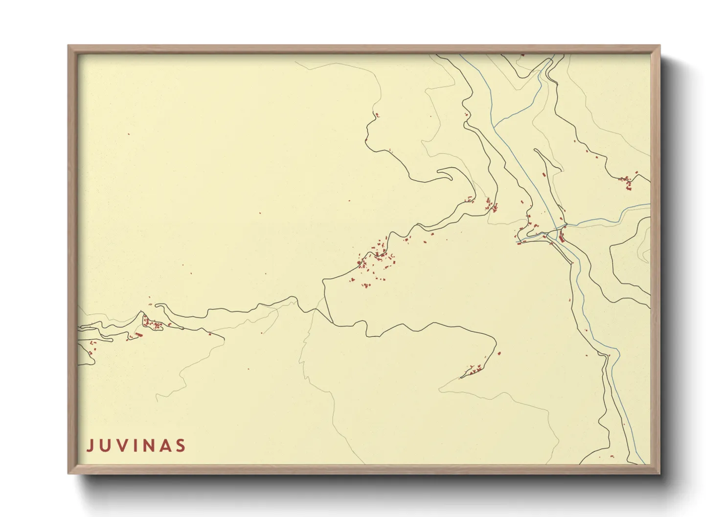 Une affiche de carte sur Juvinas