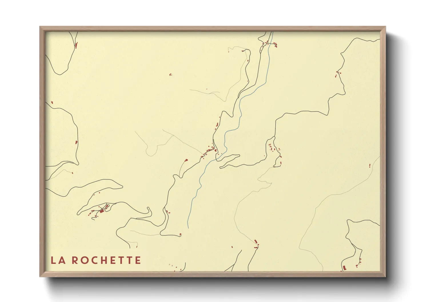 Une affiche de carte sur La Rochette