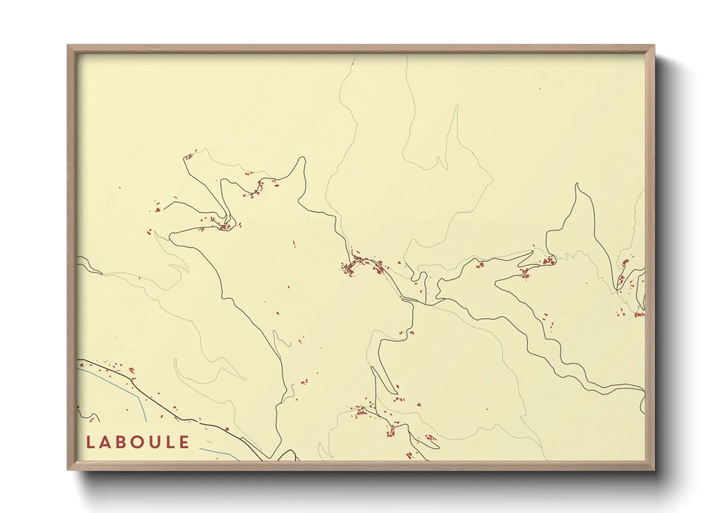 Une affiche de carte sur Laboule
