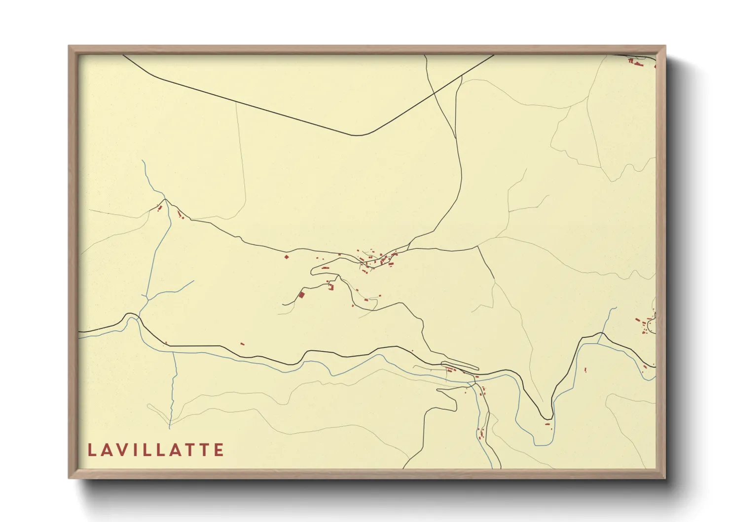 Une affiche de carte sur Lavillatte