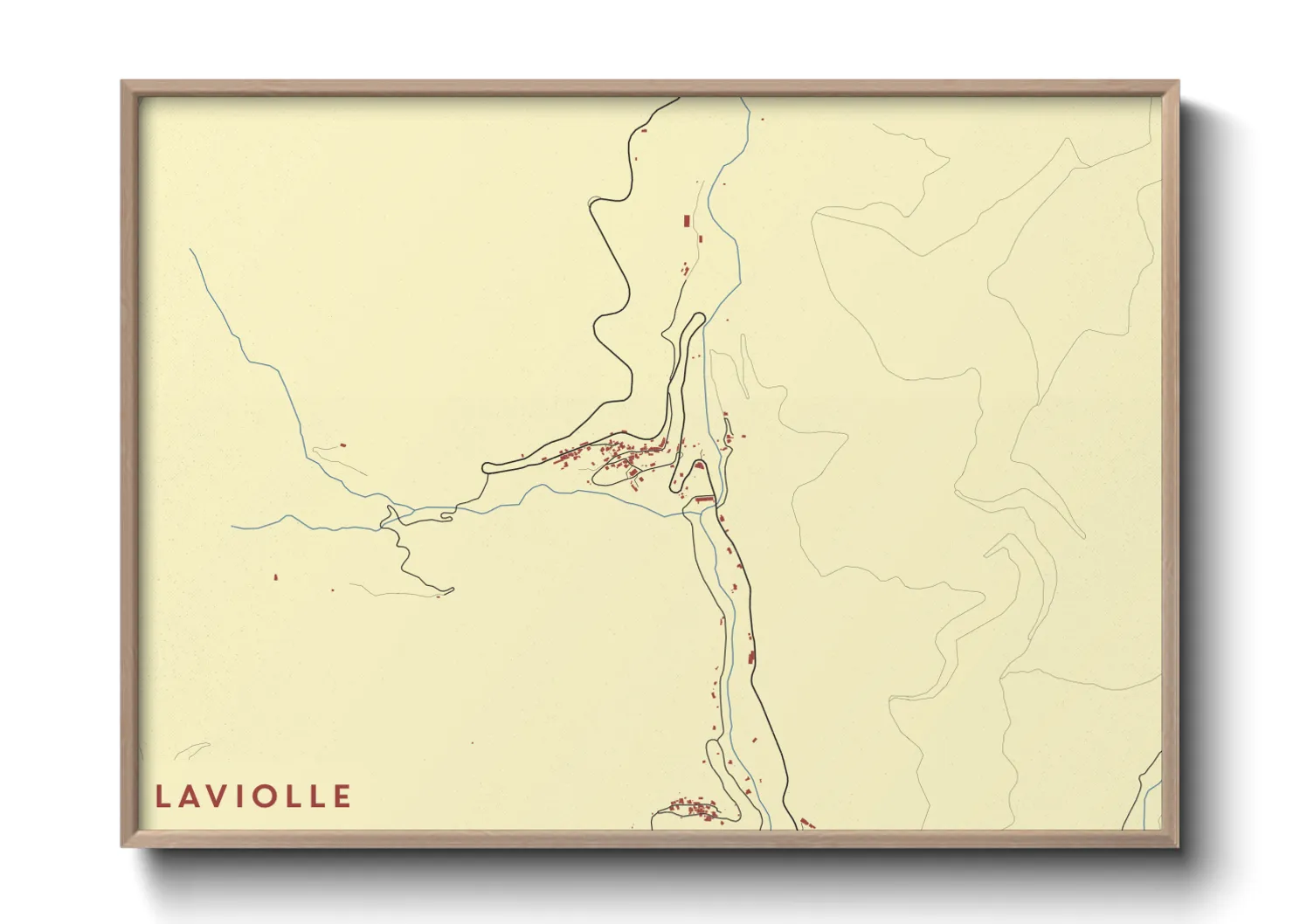 Une affiche de carte sur Laviolle