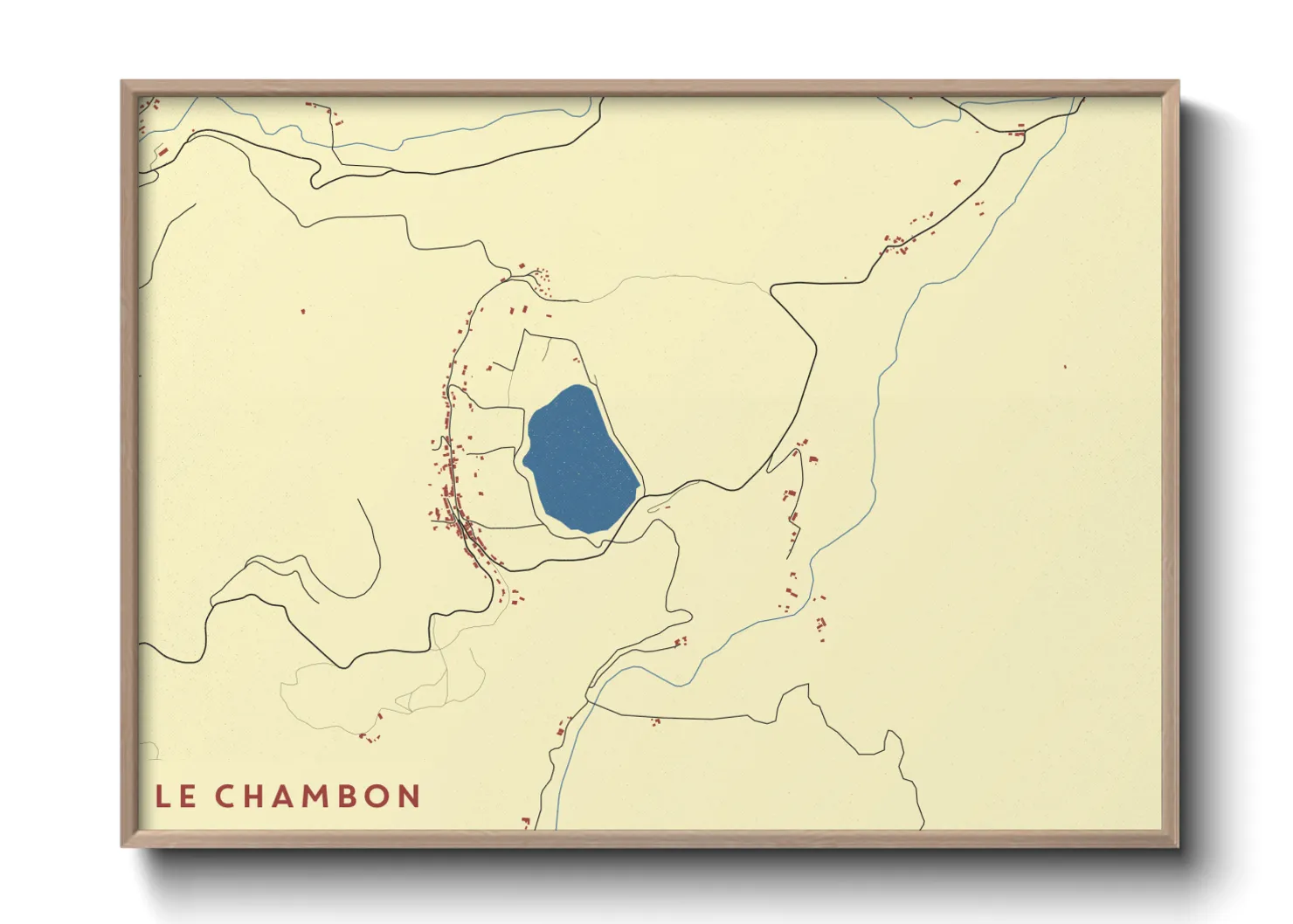 Une affiche de carte sur Le Chambon