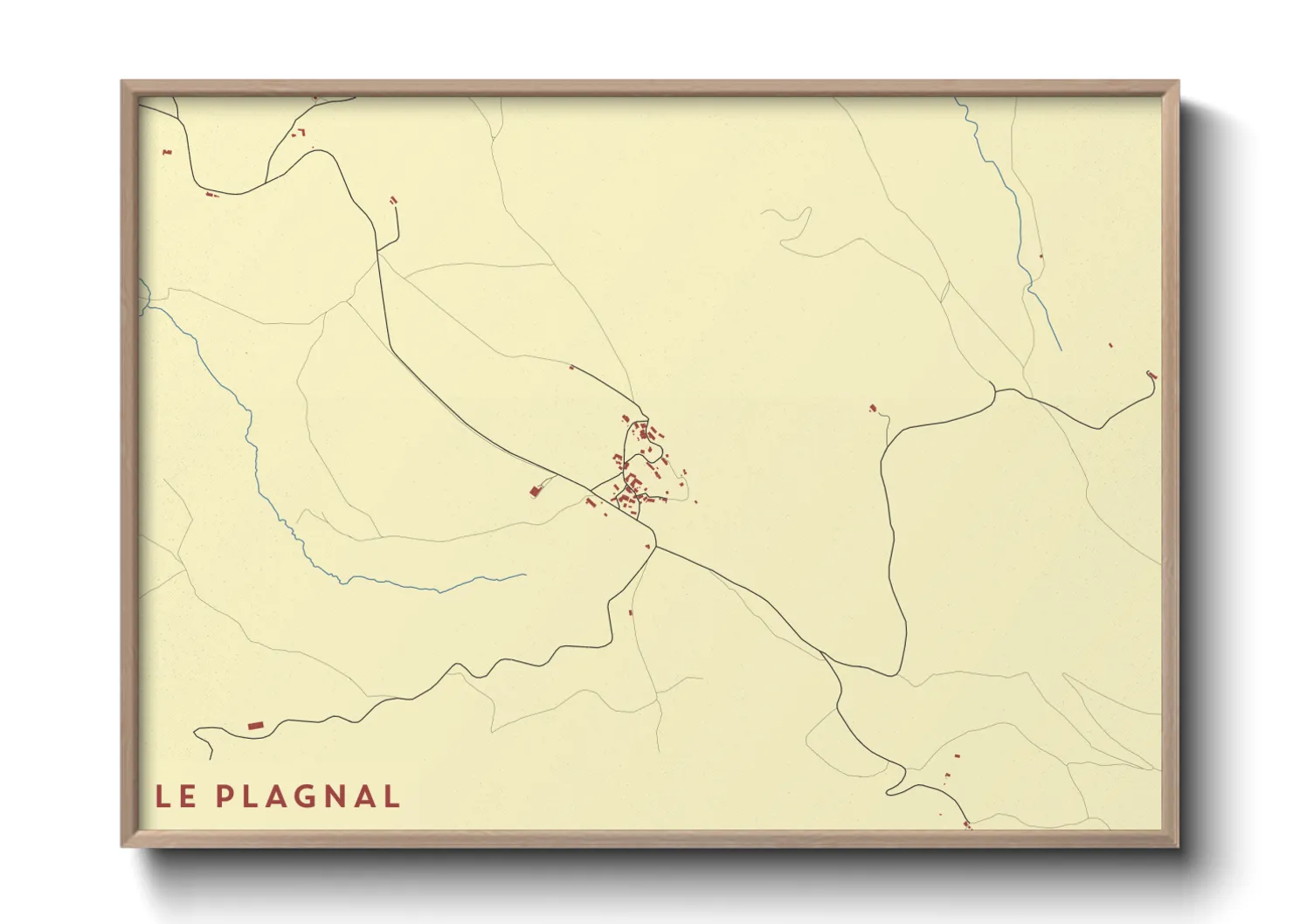 Une affiche de carte sur Le Plagnal
