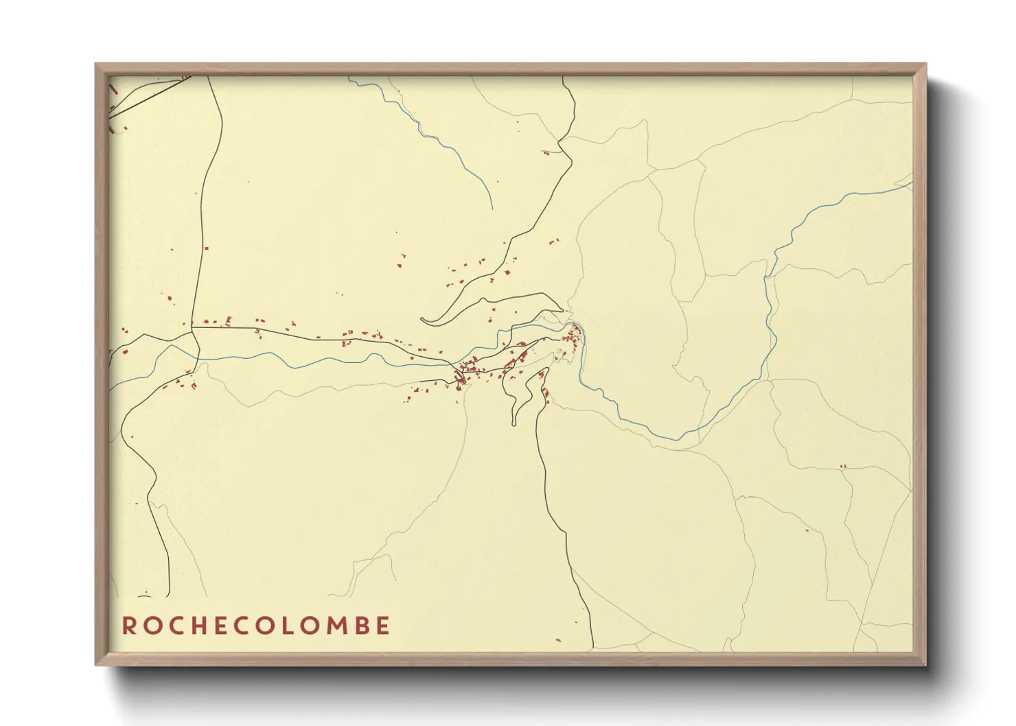 Une affiche de carte sur Rochecolombe