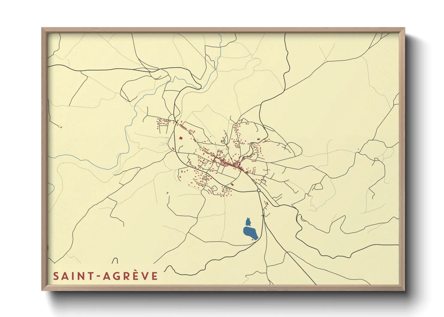 Une affiche de carte sur Saint-Agrève