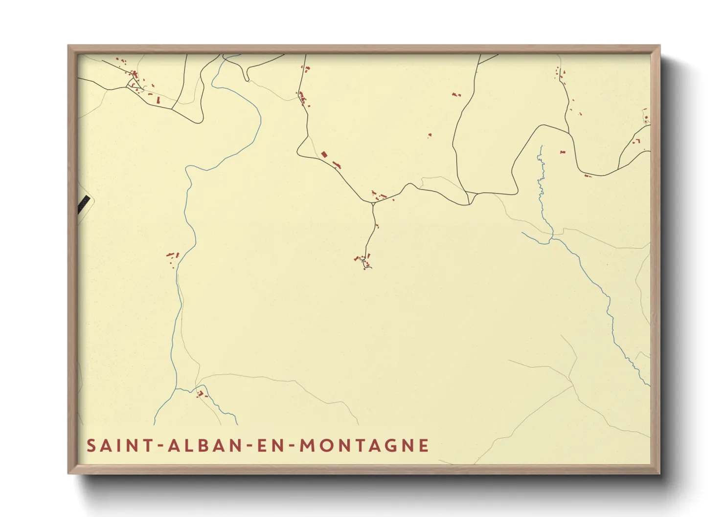 Une affiche de carte sur Saint-Alban-en-Montagne