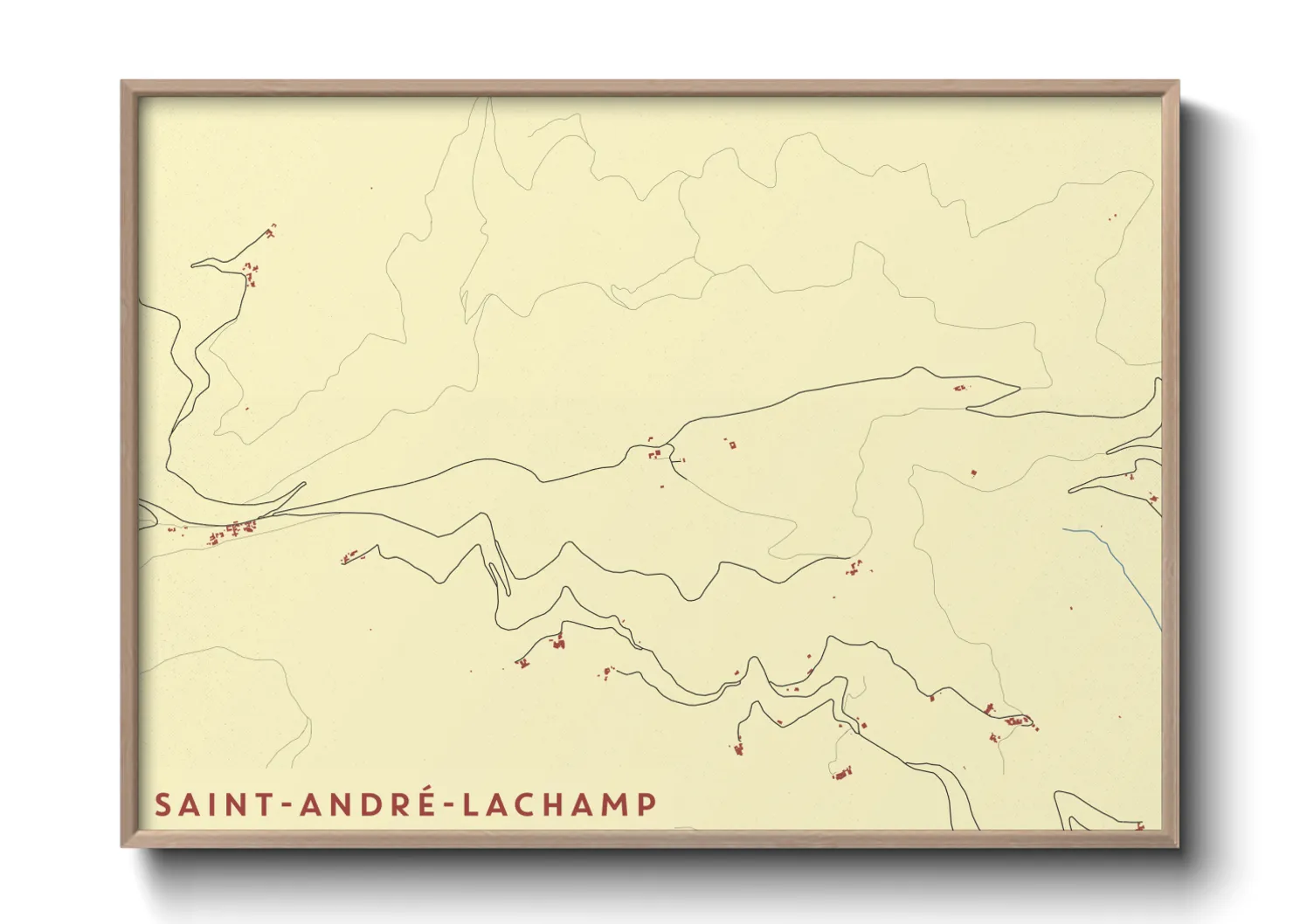 Une affiche de carte sur Saint-André-Lachamp