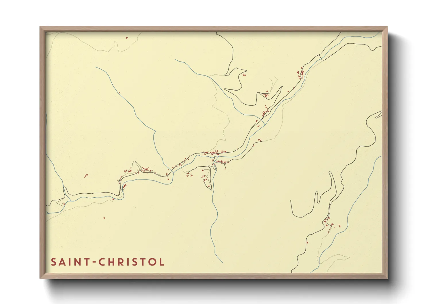 Une affiche de carte sur Saint-Christol