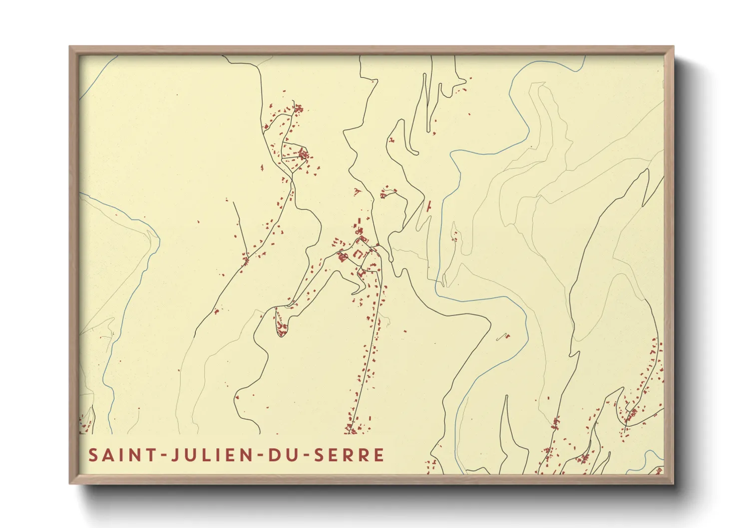 Une affiche de carte sur Saint-Julien-du-Serre