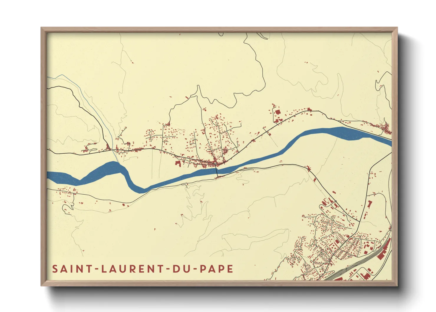 Une affiche de carte sur Saint-Laurent-du-Pape